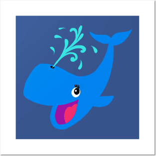 Happy whale! Posters and Art